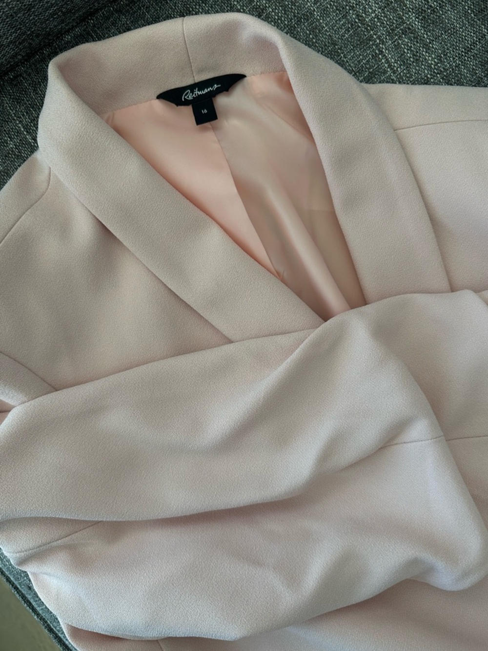 Blush Pink Open-Front Blazer Jacket - Picture 4 of 4